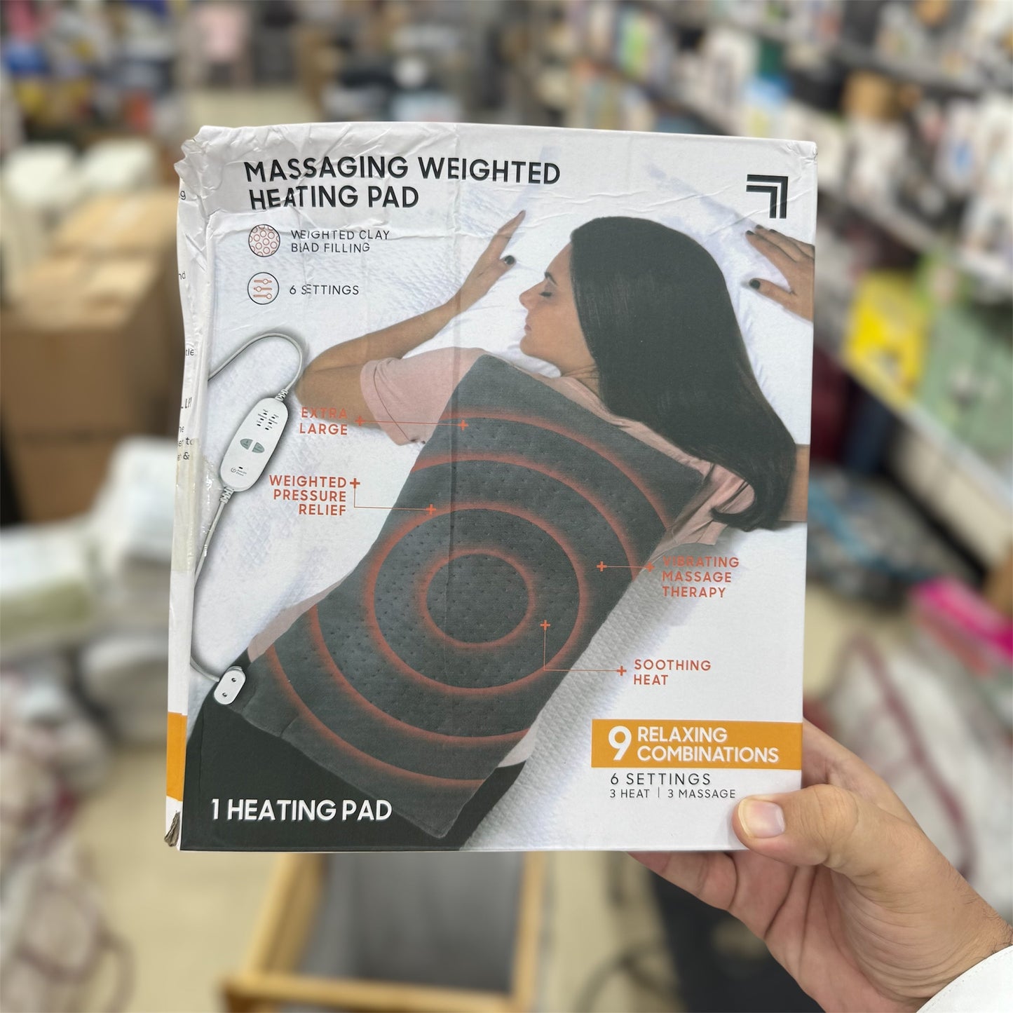 Electric Massaging Weighted Heating Pad