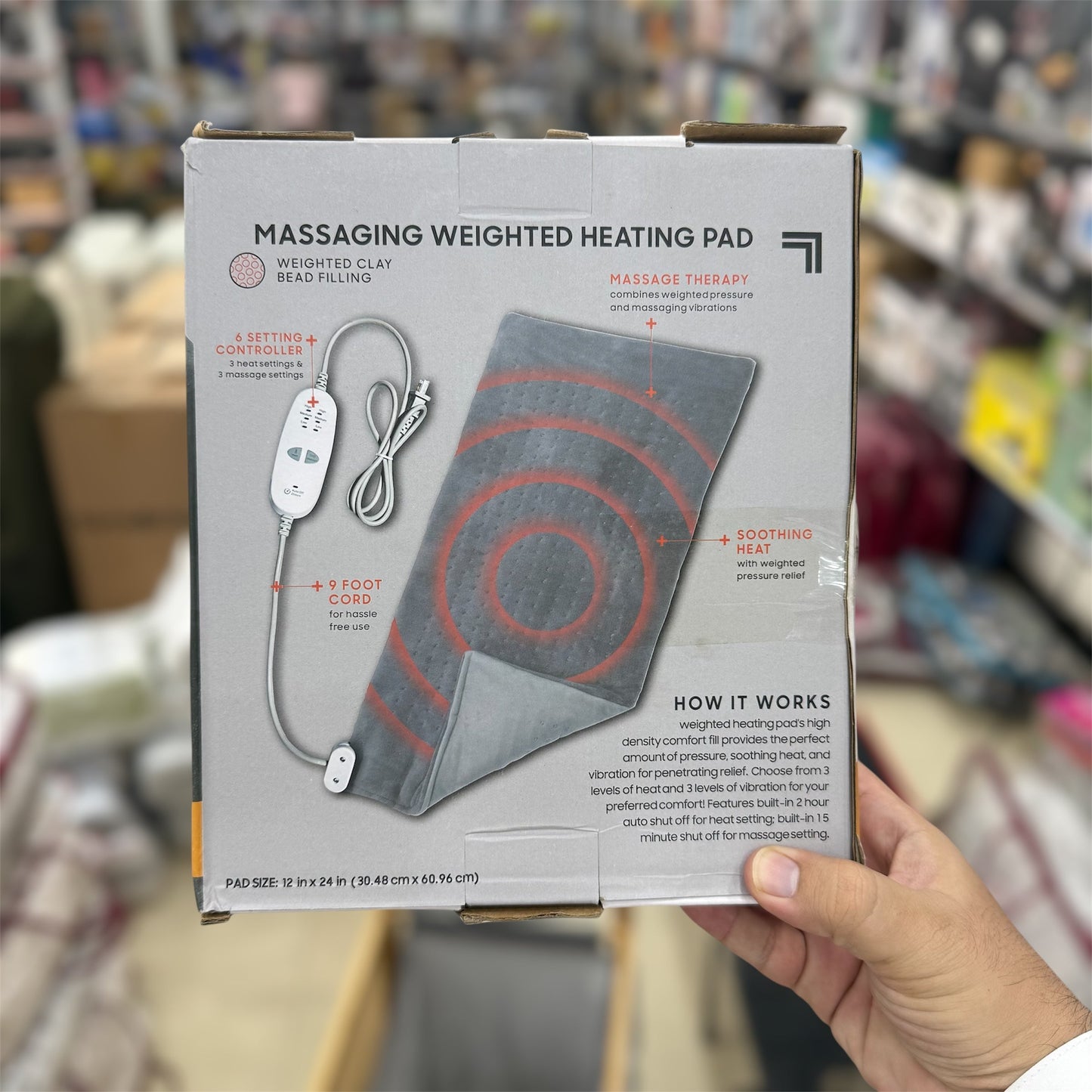 Electric Massaging Weighted Heating Pad