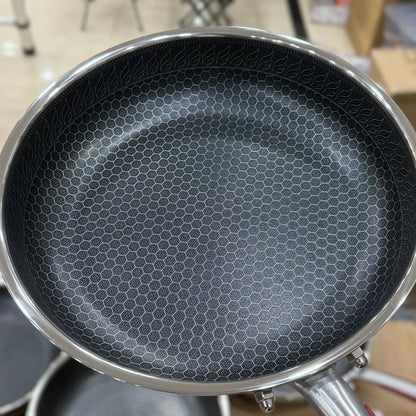 Laser Coated Honeycomb SS Frypan