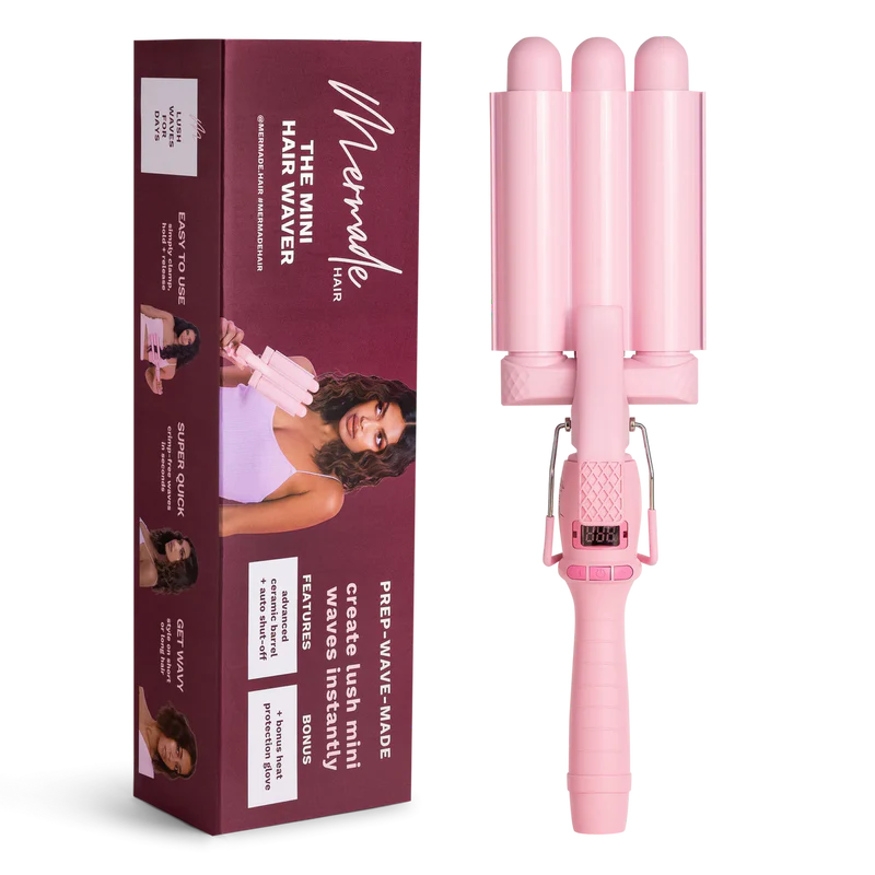 Mermaid Pro Mini Hair Waver 25mm Pink