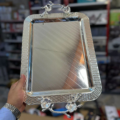 3pcs Premium Quality Steel Serving Tray Set