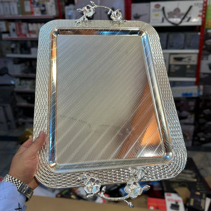 3pcs Premium Quality Steel Serving Tray Set