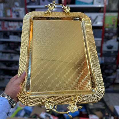 3pcs Premium Quality Steel Serving Tray Set