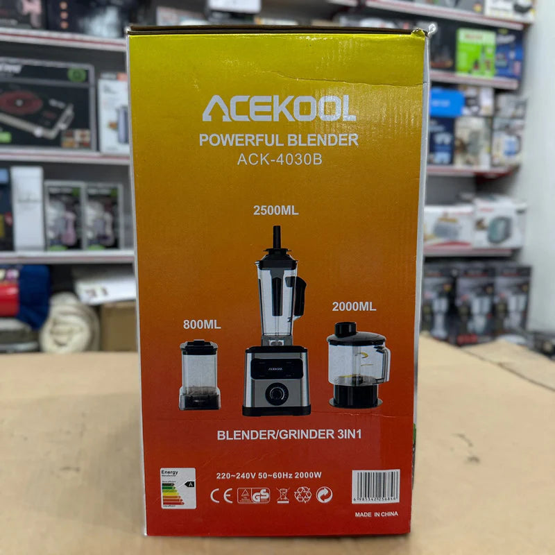 Acekool 3 in 1 Powerful Blender Set ACK-4030B