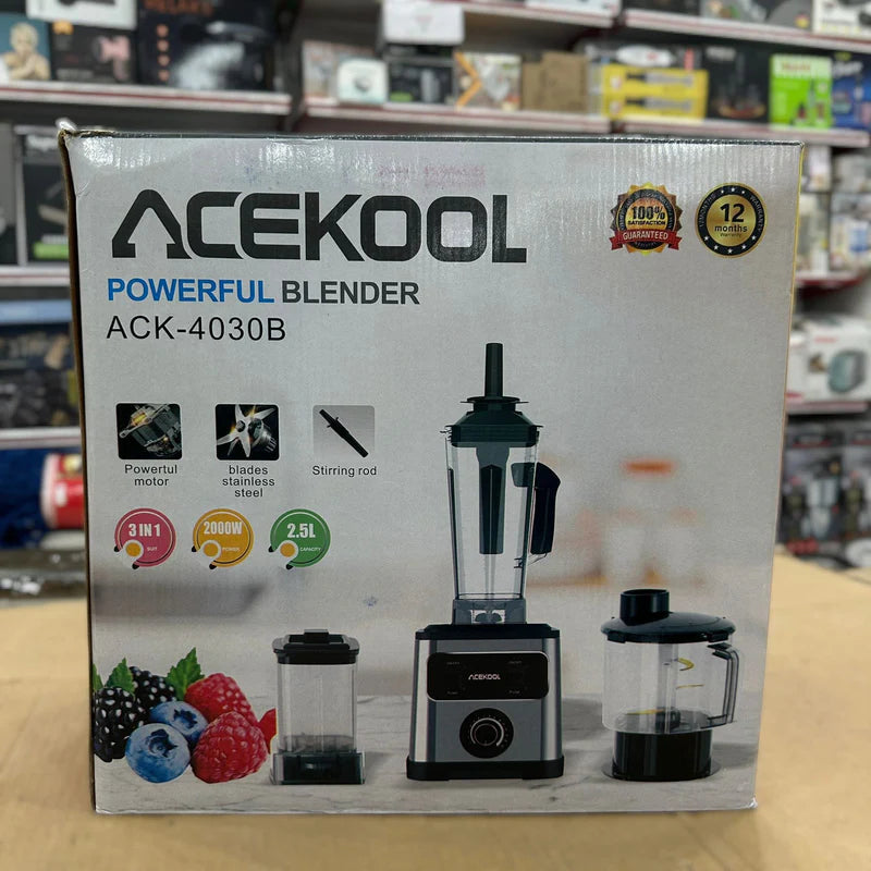 Acekool 3 in 1 Powerful Blender Set ACK-4030B