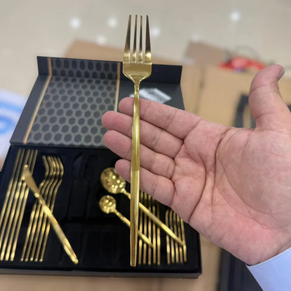 SH High Quality 24pcs Polished Cutlery Set
