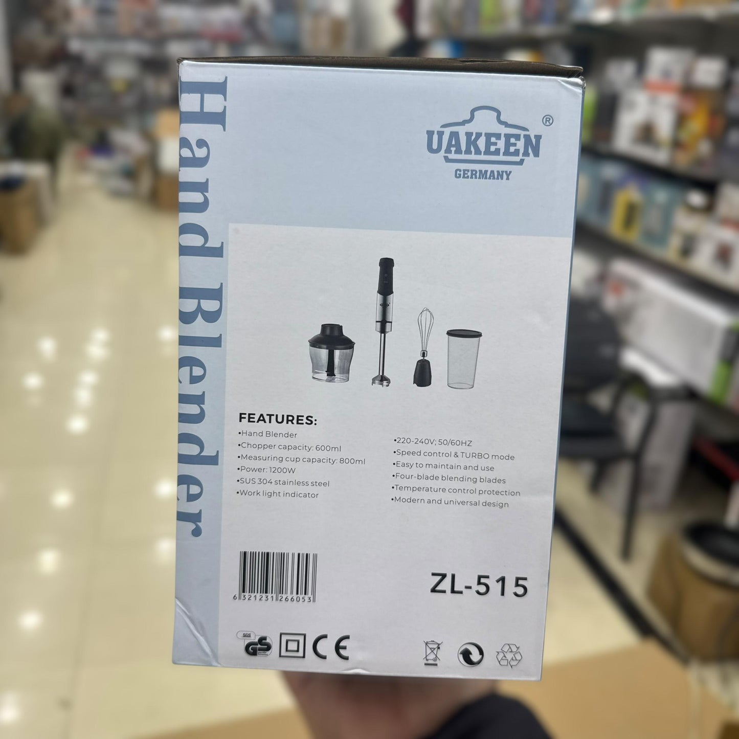 Uakeen Digital 4 in 1 Hand Blender Set ZL-515