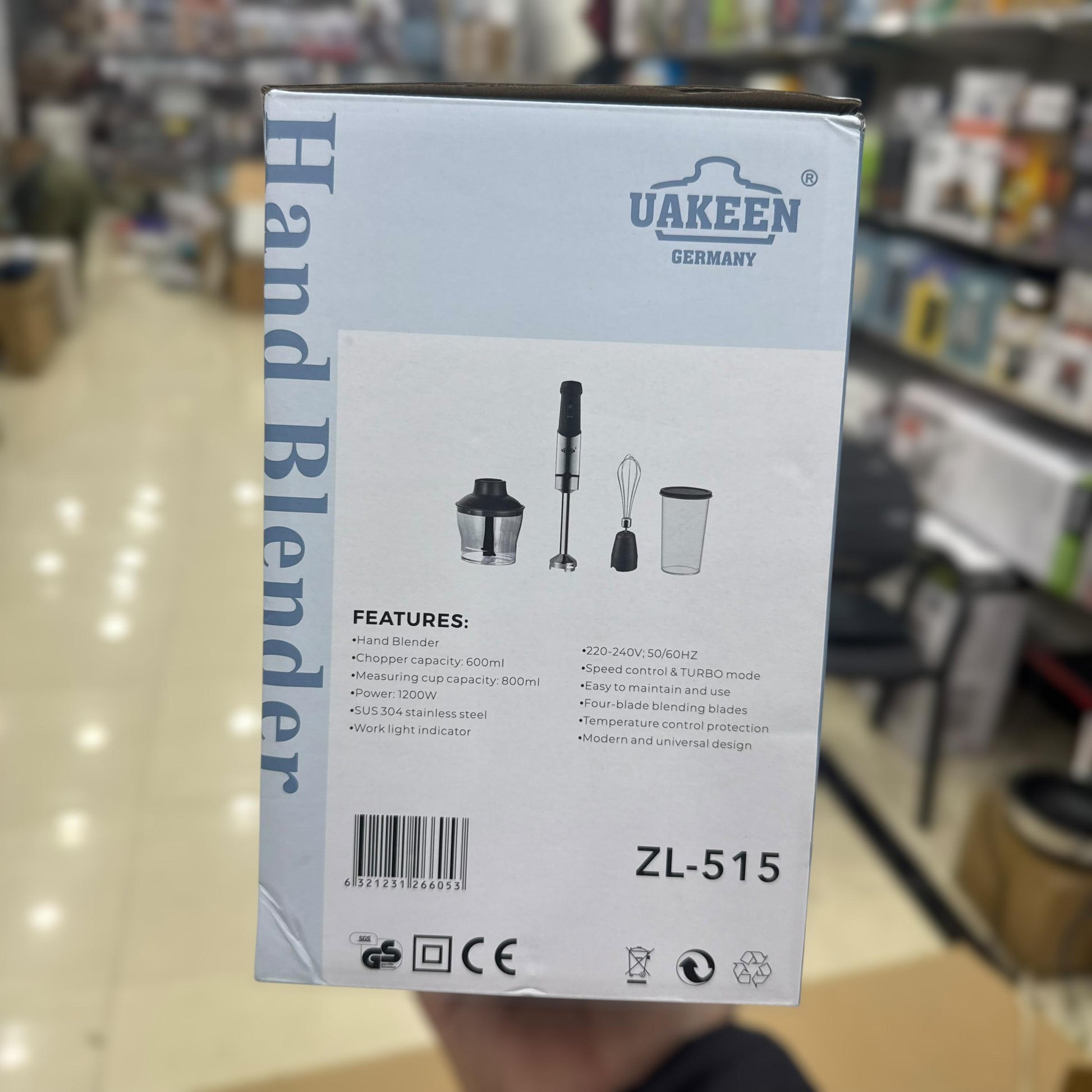 Uakeen Digital 4 in 1 Hand Blender Set ZL-515